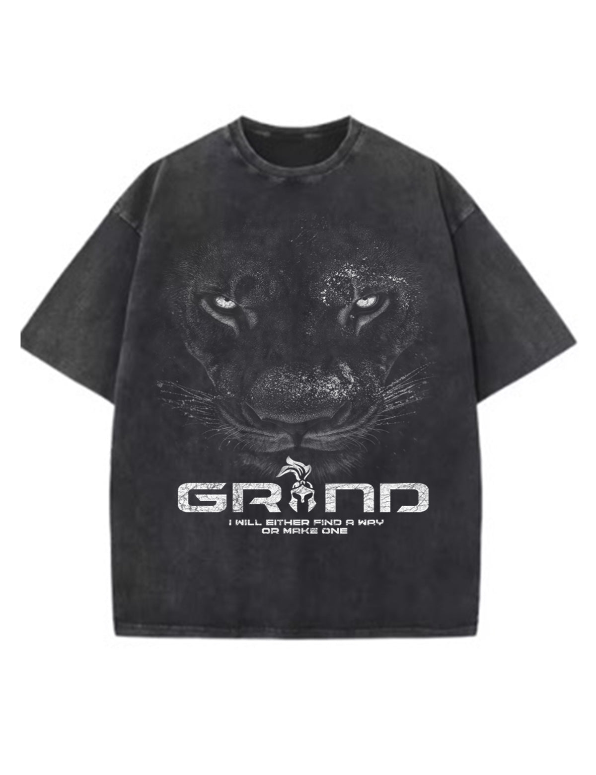 Built Different Lion Tee - Vintage Wash