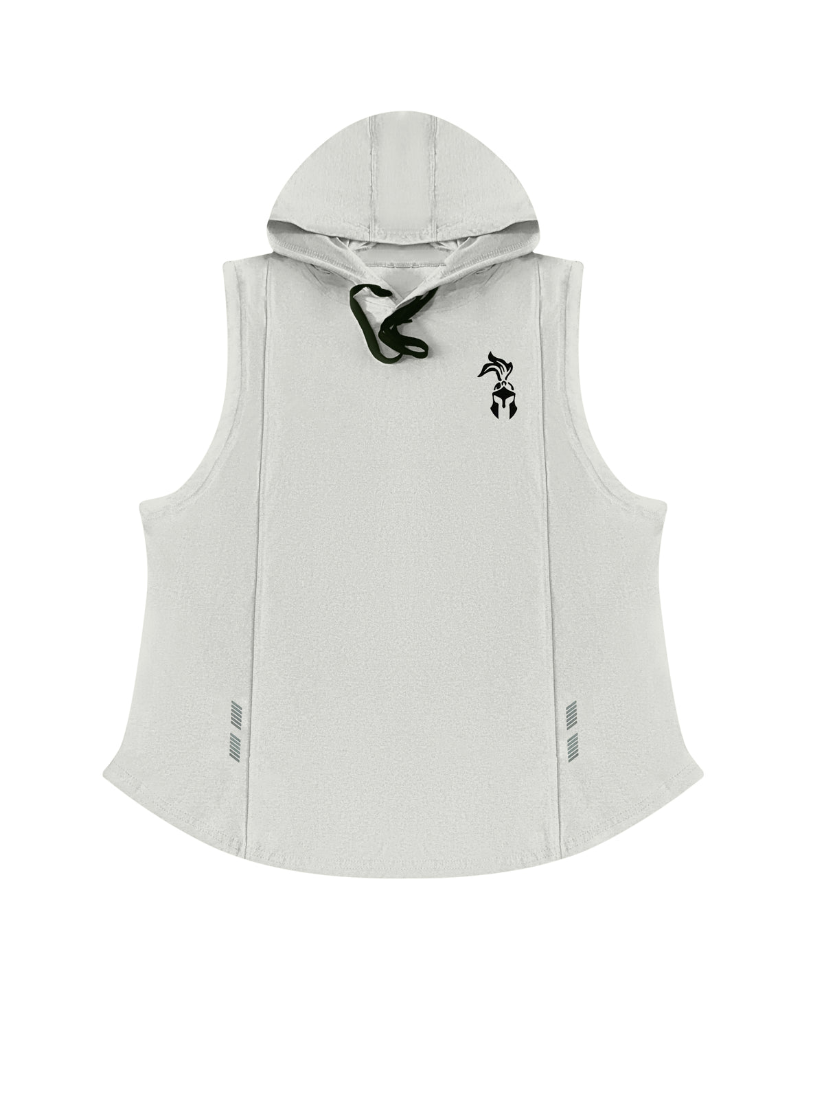 White Sleeveless Hoodie