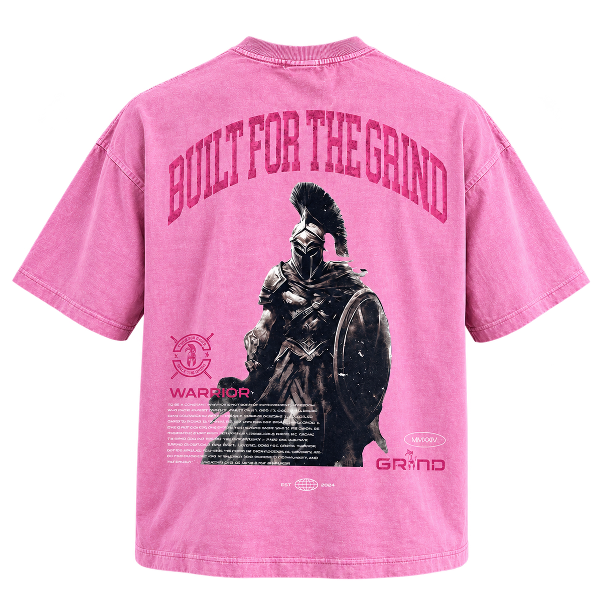 Warrior Tee - Pink/Pink Washed