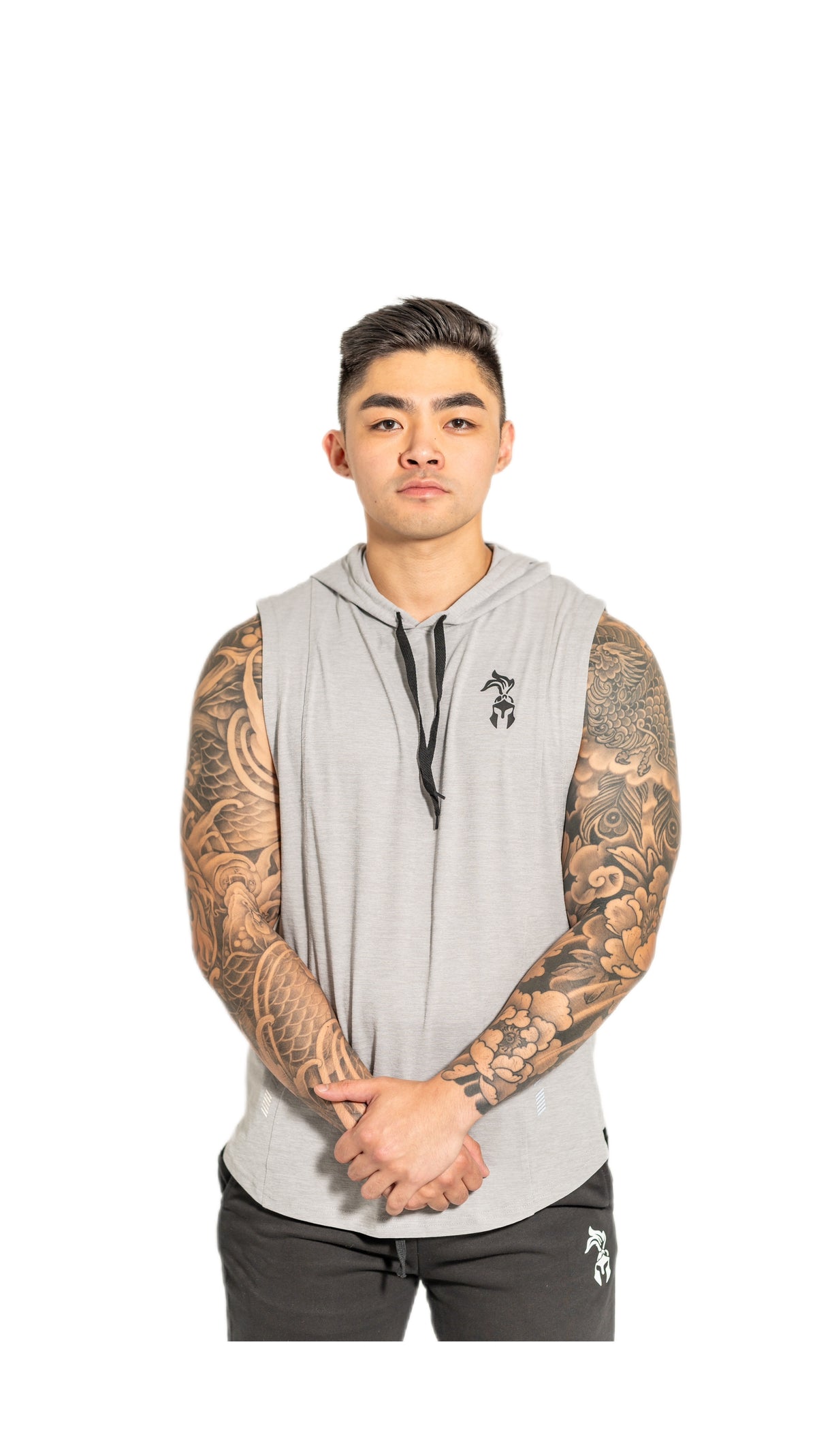 Grey Sleeveless Hoodie