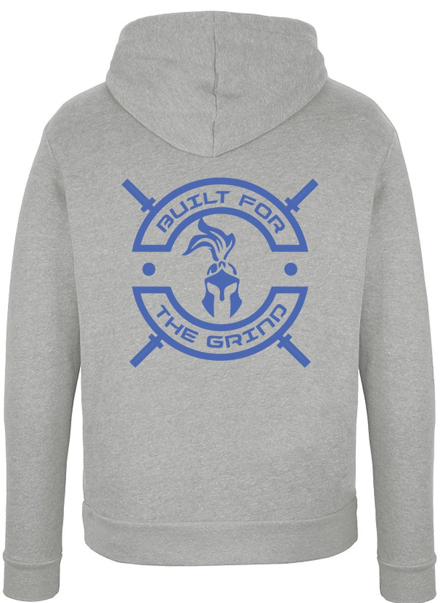 Grey Grind Hoodie with Royal Blue Logo