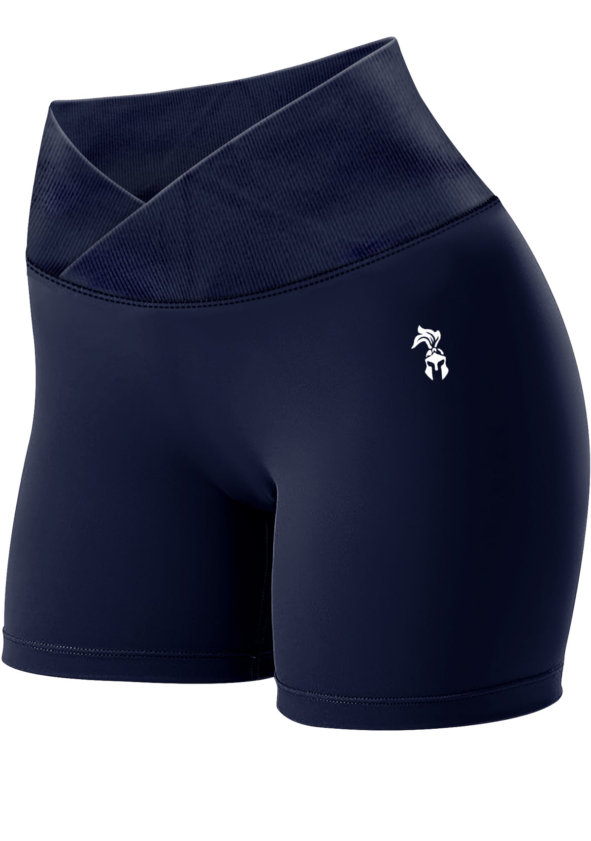 Navy V Front Shorts