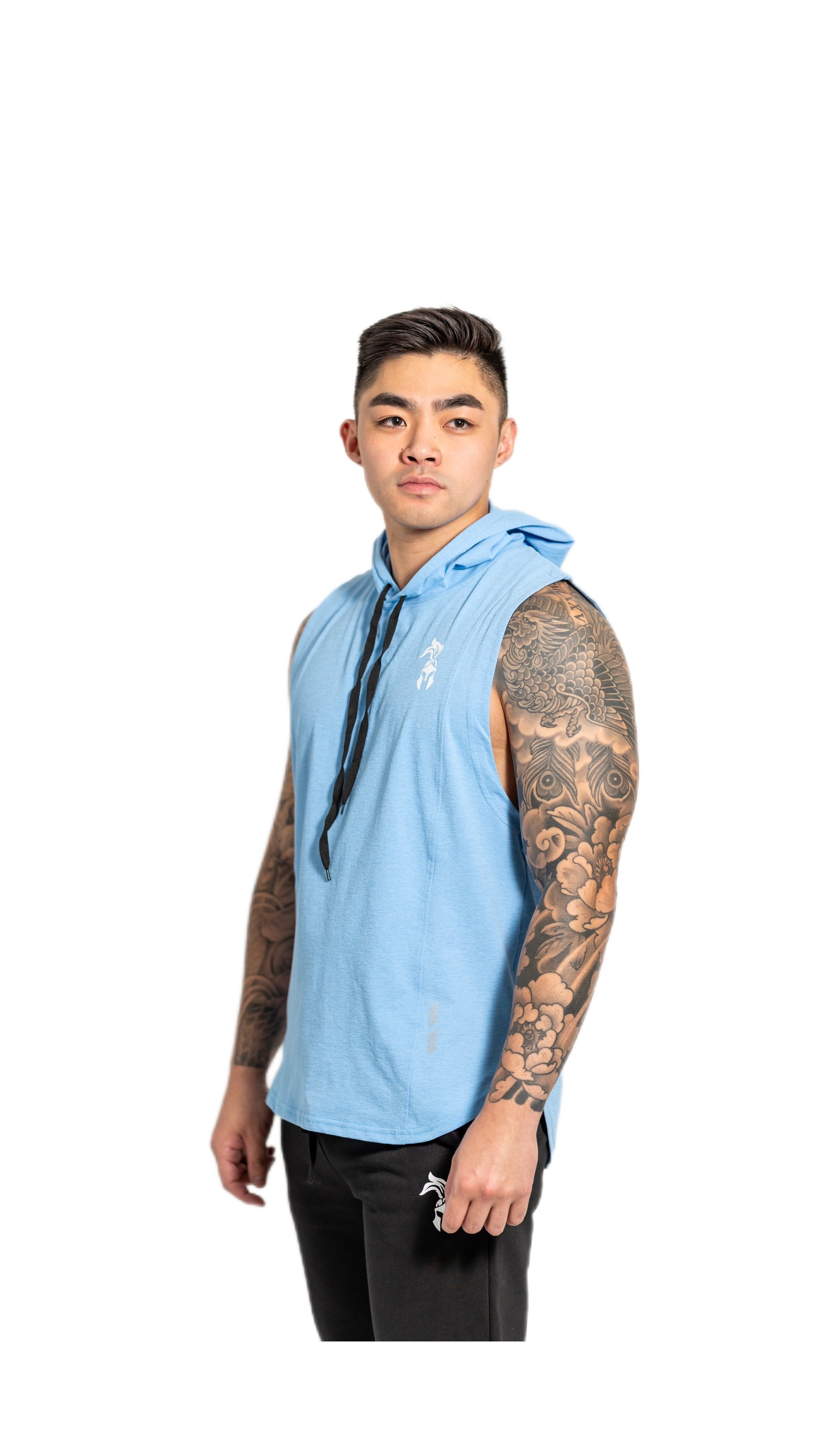 Blue Sleeveless Hoodie