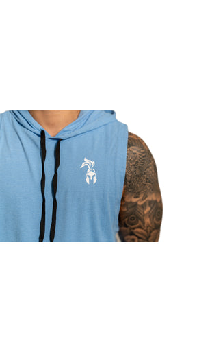 Blue Sleeveless Hoodie