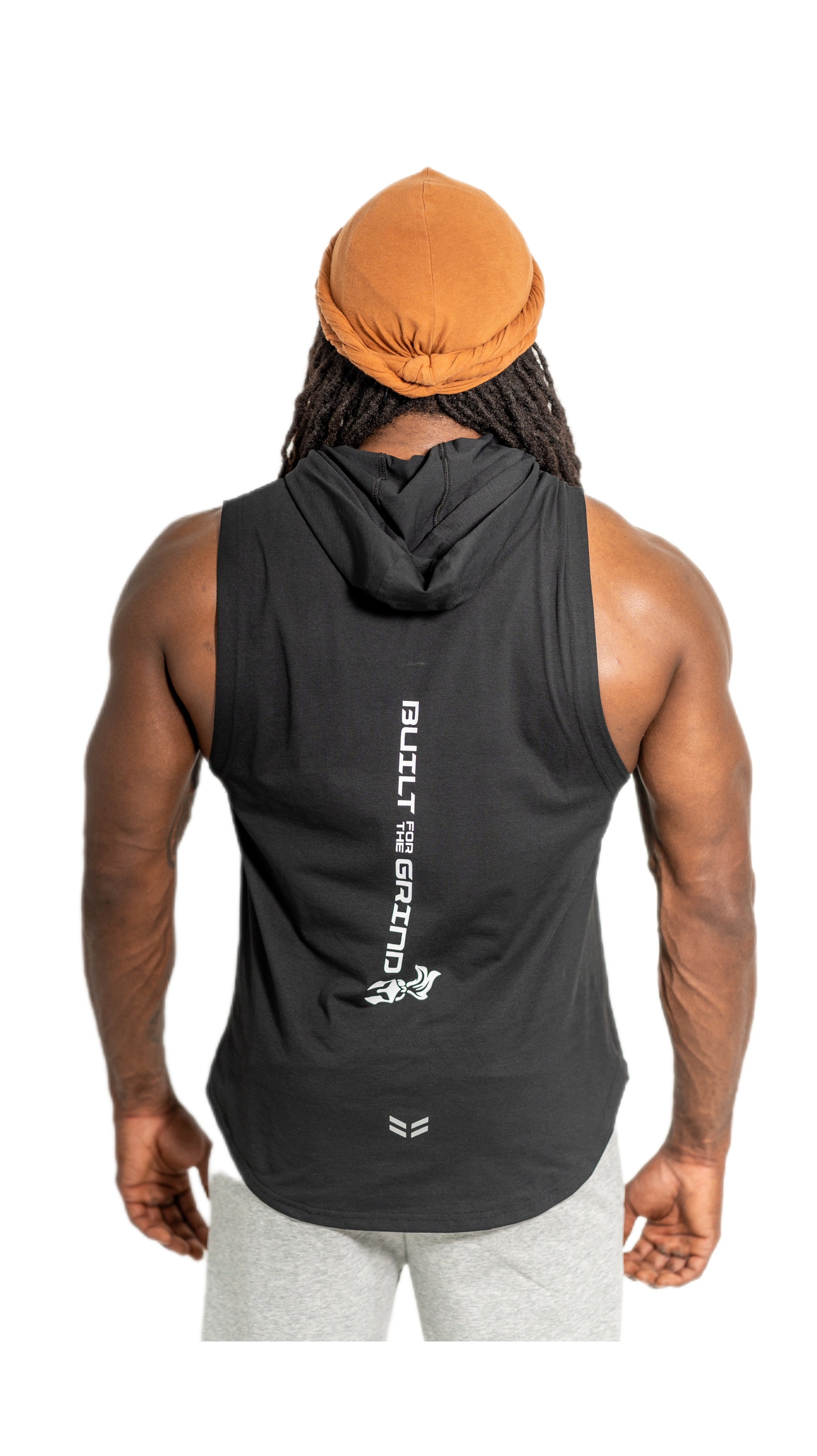 Black Sleeveless Hoodie