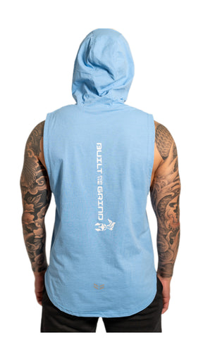 Blue Sleeveless Hoodie